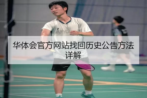 华体会官方网站找回历史公告方法详解